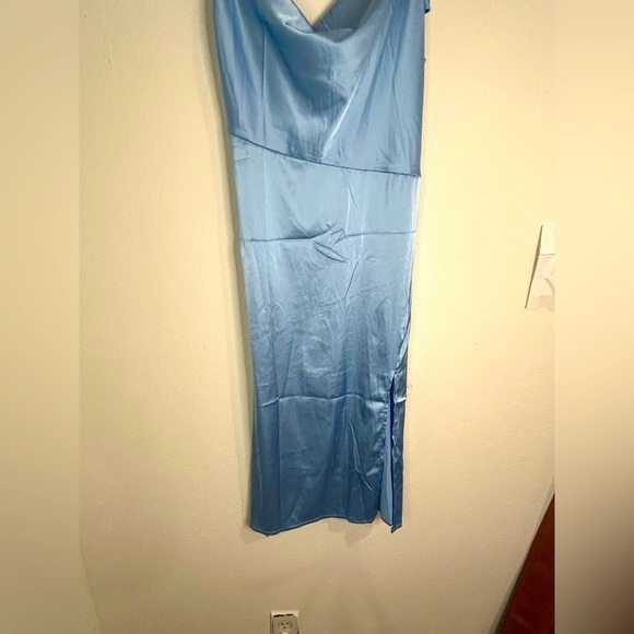 Unbranded Light Blue Satin Slip Dress - Size Small - Picture 5 of 10